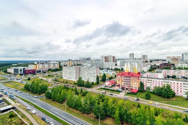 Staden Naberezhnye Chelny Från Höjd — Stockfoto