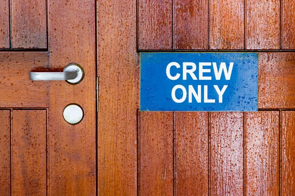 Crew Only Sign — Stock Photo, Image