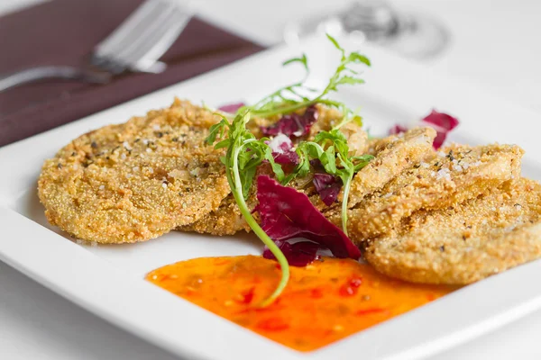 Fried green tomatoes — Stock Photo, Image