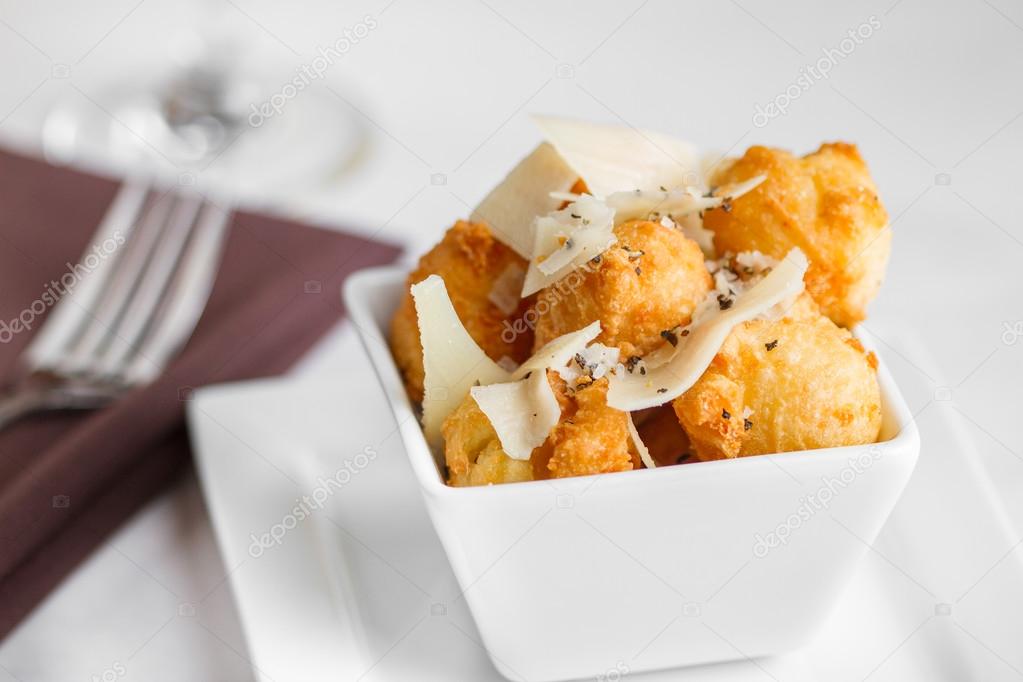 Fried cheese puffs