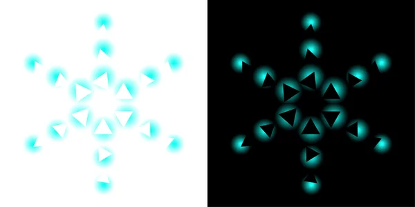 Vector glowing snowflake — Stock Vector