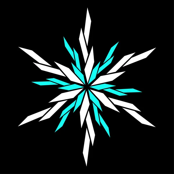 Vector ice-blue snowflake — Stock Vector