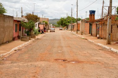 Planaltina, Goias, Brezilya-7 Kasım 2020: Brezilya genelinde yaygın olarak görülen aşırı yoksul konut koşulları.