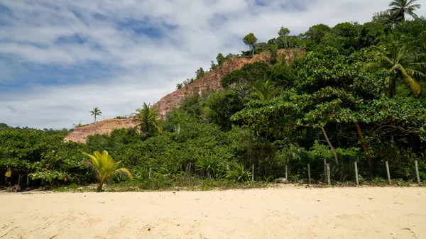 Acantilado Playa Pitinga Praia Pitinga Que Sigue Costa Durante Muchos — Foto de Stock