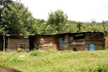 Guatemala Şehri, Guatemala 7 Ağustos 2006: Guatemala ve Orta Amerika 'da yaygın olan kötü konut koşulları
