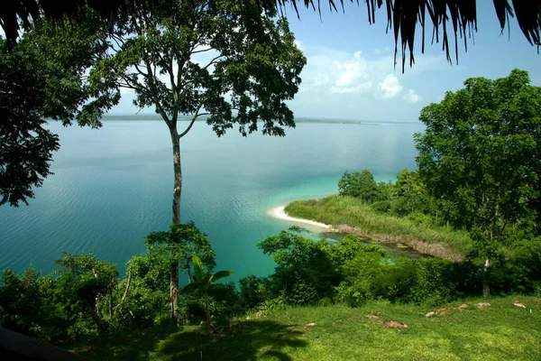 Hermoso Lago Petén Ubicado Tikal Guatemala — Foto de Stock