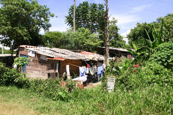 San Pedro Sula, Honduras, July 08, 2007: The poor housing conditions that is common in Honduras and all of Latin America