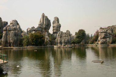 Kunming Çin 'in dışındaki Güzel Taş Ormanı