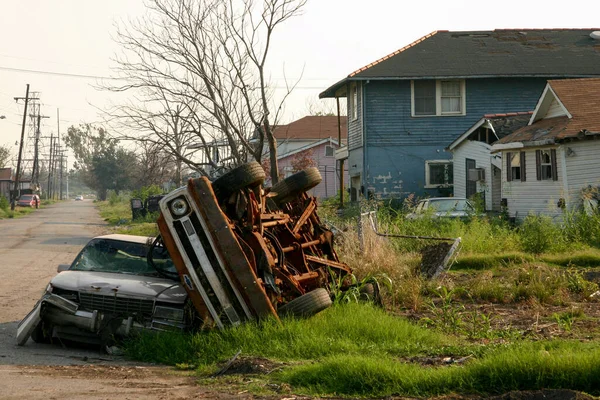 2006年6月26日 路易斯安那州新奥尔良 2005年8月卡特里娜飓风袭击第九选区的后果 — 图库照片