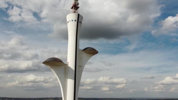 Цифровая Телевизионная Башня Torre Digital Рядом Городом Фаза Бразилия — стоковое видео