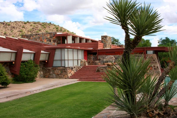 Scottsdale, Arizona, 30 Ağustos 2008: Frank Lloyd Wights 'ın evi Scottsdale, Az bilinen adıyla Taliesin West