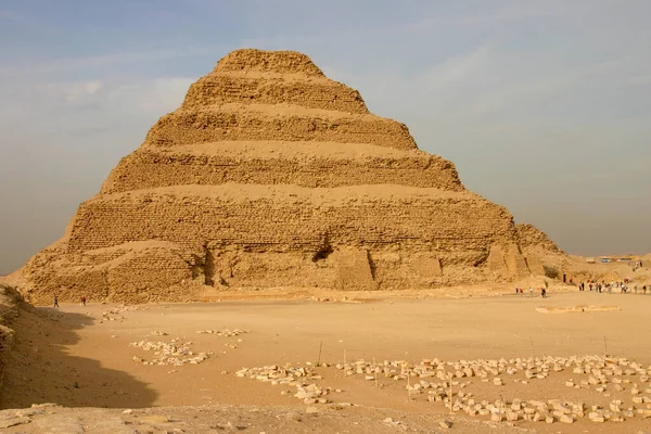 Pirâmide Passo Joseph Djoser Pirâmide Mais Velha Egipto Situada Perto — Fotografia de Stock