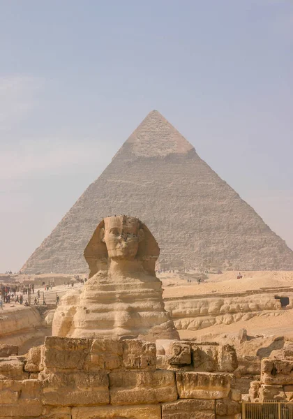 View Great Pyramids Sphinx Cairo Egypt — Fotografia de Stock