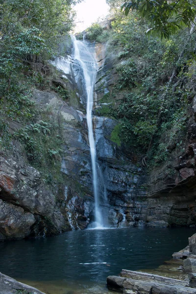Waterfall Bonsucesso One Six Waterfalls Bonsucesso City Pirenopolis — Stock Photo, Image