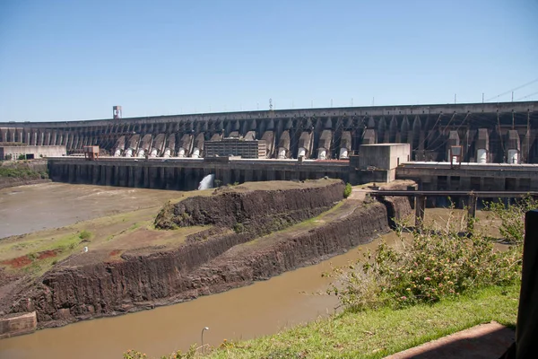 Itaipu Dam Parana River Located Border Brazil Paraguay — Stock Photo, Image