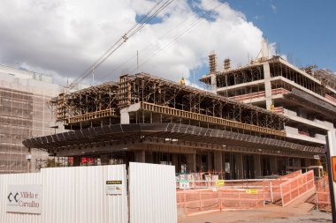 Brasilia, Brezilya, 1 Eylül 2021: Başkent büyümeye ve yayılmaya devam ederken Kuzeybatı Bölümü Brasilia 'da yeni apartman inşaatı