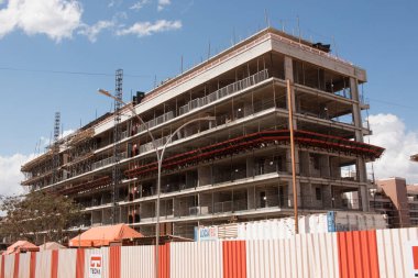 Brasilia, Brezilya, 1 Eylül 2021: Başkent büyümeye ve yayılmaya devam ederken Kuzeybatı Bölümü Brasilia 'da yeni apartman inşaatı