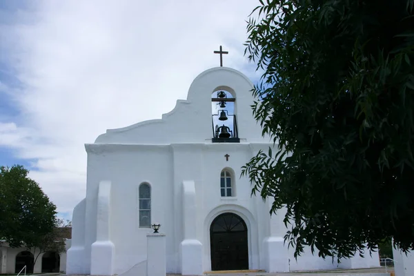 The Presidio Chapel of San Elizario near El Paso, Texas, part of the Historic Mission Trail in Texas