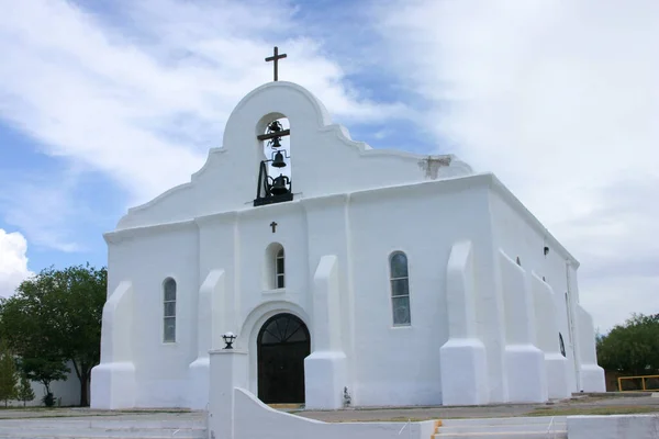 Teksas Paso Yakınlarındaki San Elizario Presidio Şapeli Teksas Taki Tarihi — Stok fotoğraf