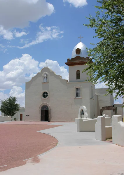 Teksas Paso Yakınlarındaki Ysleta Misyonu Teksas Taki Tarihi Misyon Yolu — Stok fotoğraf