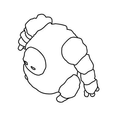 Taş Kaya Devi Golem Fantezisi Büyük Yaratığın Renkleri 'nin taslağı. Vektör illüstrasyonu.