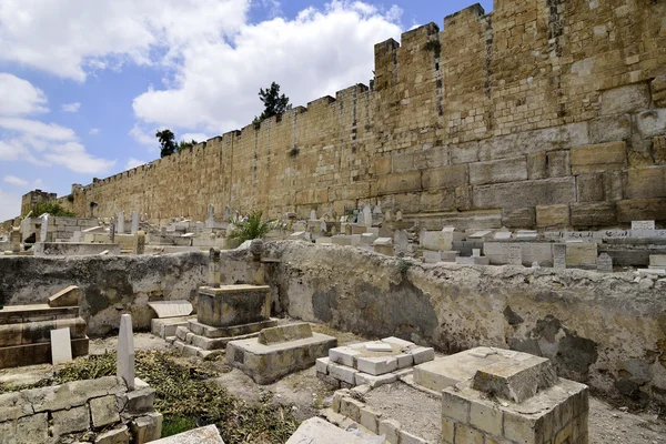 Starý muslimský hřbitov v Jeruzalémě, — Stock fotografie