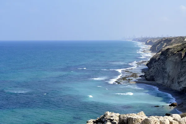 Costa mediterránea cerca de Tel Aviv . — Foto de Stock