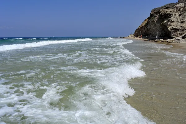 Mar Mediterrâneo praia, Israel — Fotografia de Stock