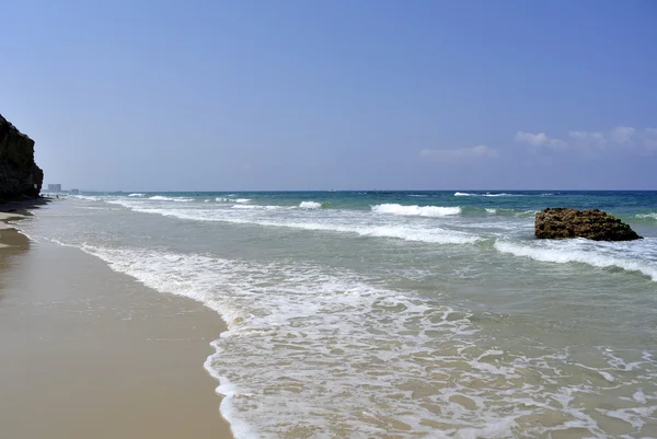 Mar Mediterrâneo praia, Israel Imagem De Stock