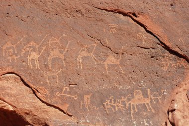 Wadi Rum, Jordan eski çizimler.