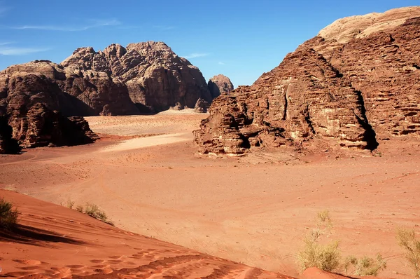 Wadi Rum Landschaft, Jordanien — Stockfoto