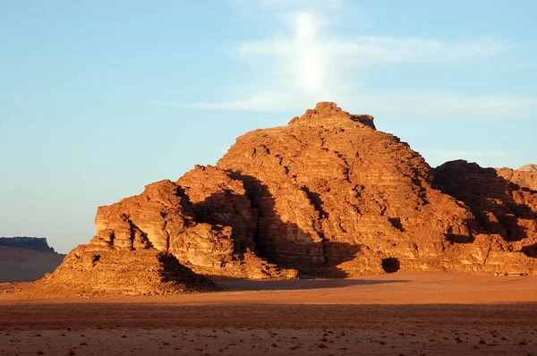 Paysage nocturne de Wadi Rum, Jordanie — Photo