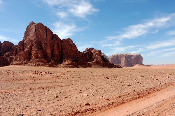 Vádí Rum malebnou krajinu, Jordan — Stock fotografie