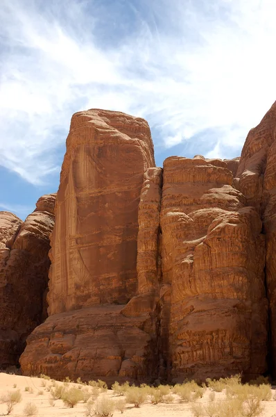 Wadi Rum paisagem de montanha, Jordânia — Fotografia de Stock