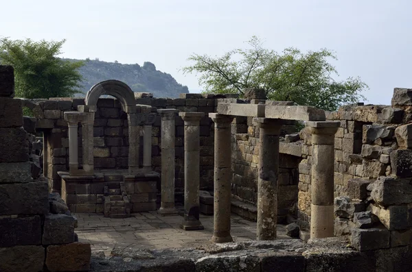 Αρχαίας συναγωγής um el Kanatir, Ισραήλ — Φωτογραφία Αρχείου