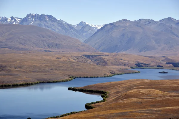 Tekapo paesaggio lacustre in NZ . — Foto Stock