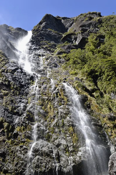 Routeburn waterfall, New Zealand — Stock Photo, Image