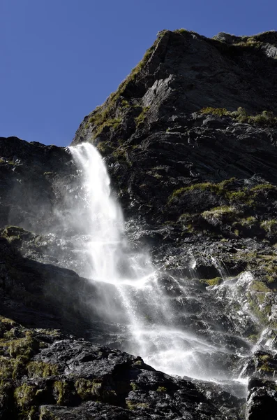 Routeburn waterfall, New Zealand — Stock Photo, Image