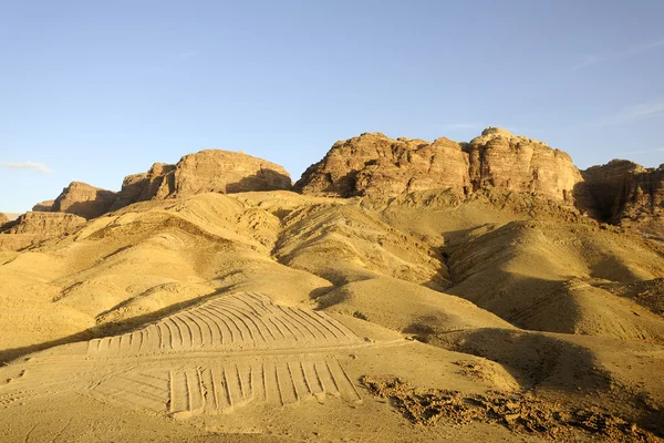 Pustynny krajobraz górski, Jordan — Zdjęcie stockowe