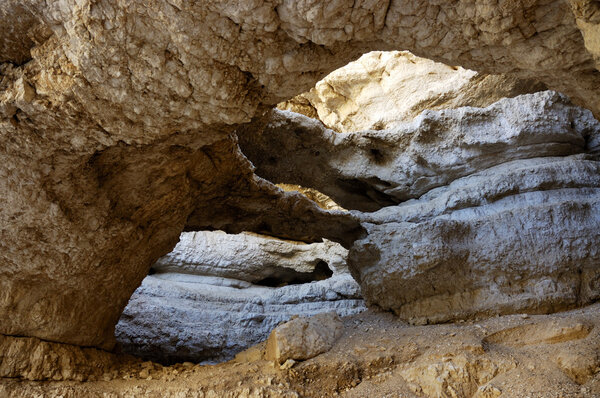 Rock formations in Judea desert, Israel