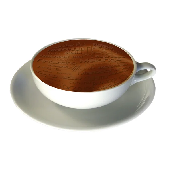 Lisované coffie značky na bílém pozadí — Stock fotografie