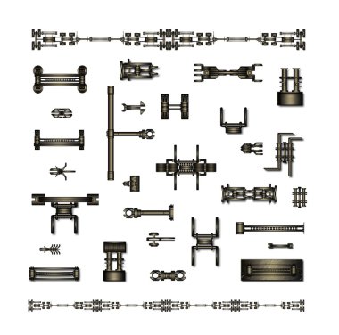 İzole teknik sf nesneleri ve bölücüler