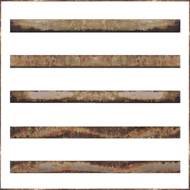 İzole metal paslı barlar