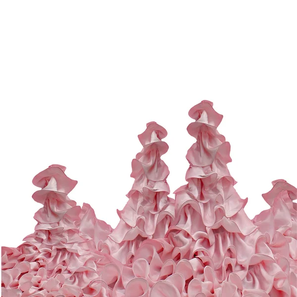 Roze falbanki — Zdjęcie stockowe