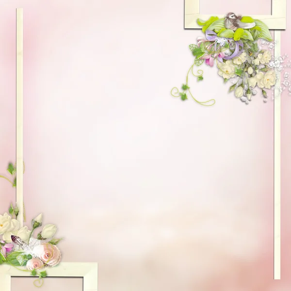 Pink frame background — Stock Photo, Image