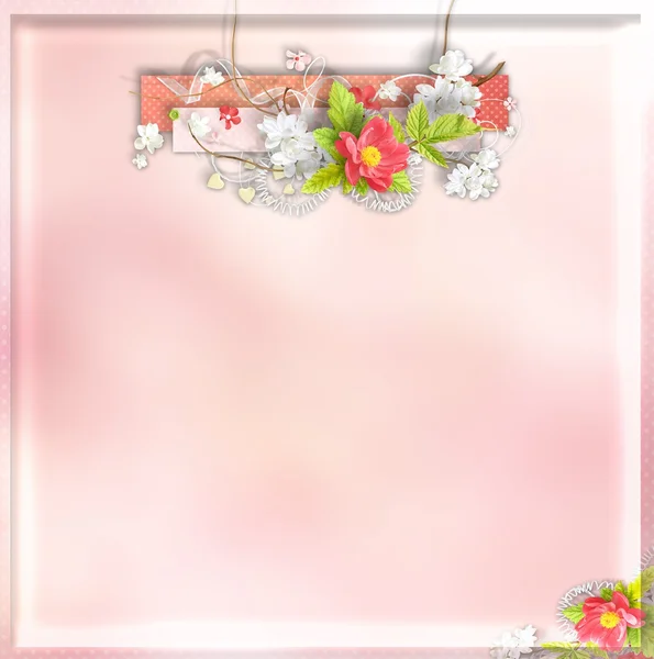 Florish fundo rosa — Fotografia de Stock