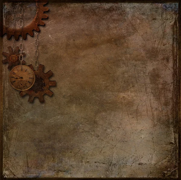 Engranajes Steampunk fondo — Foto de Stock