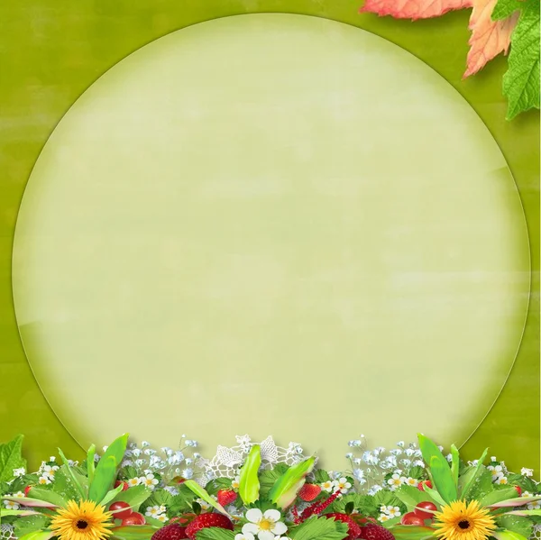 Green floral background — Stock Photo, Image