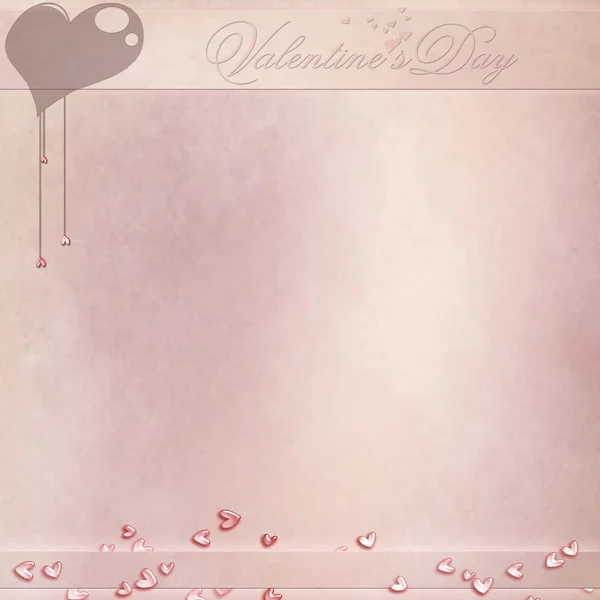 Valentine corações fundo rosa — Fotografia de Stock