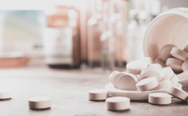 Bira mayası tabletleri. Besin takviyesi.